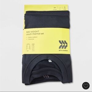 All in Motion Boys Black Thermal Set Size XL